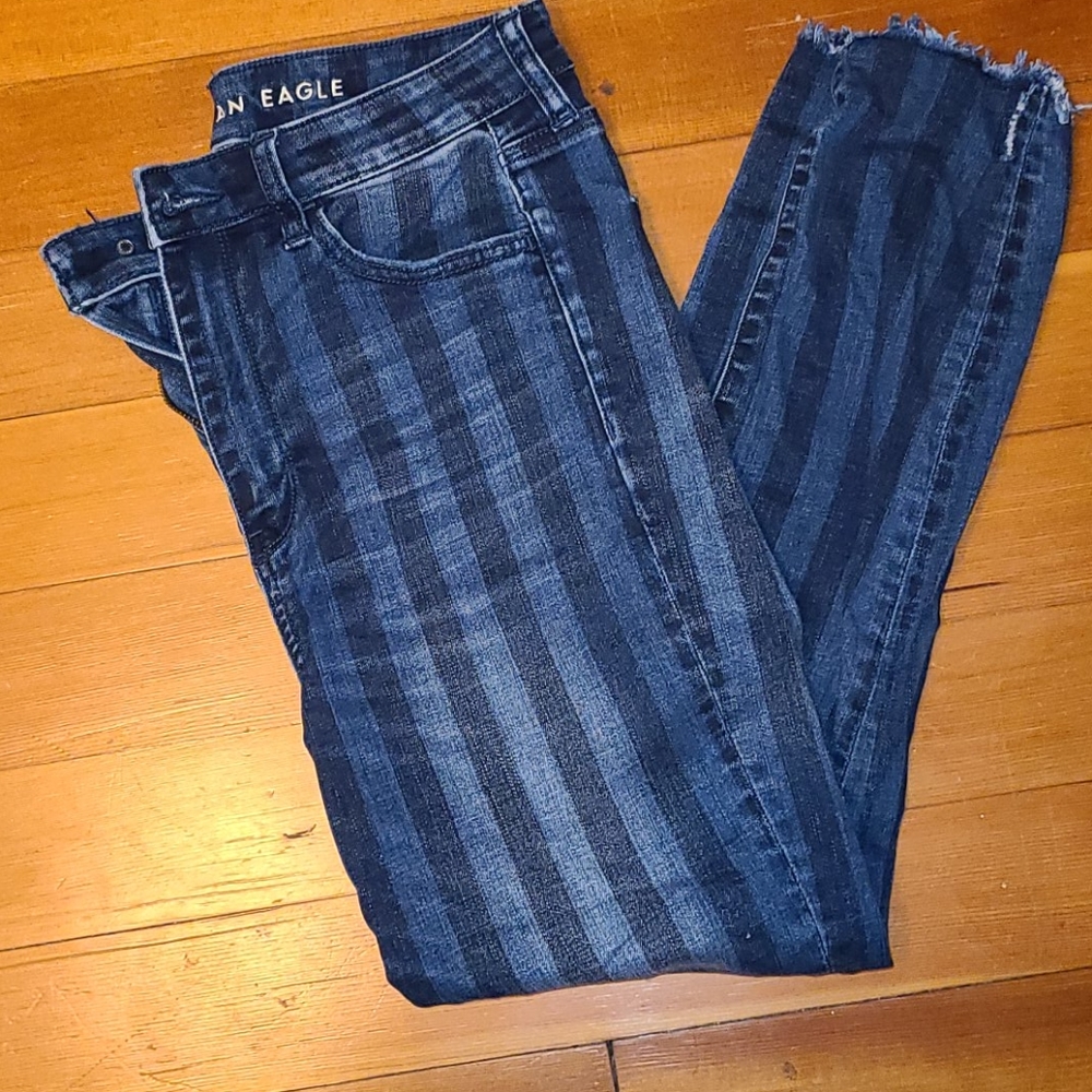 NWOT AE Striped Jeans